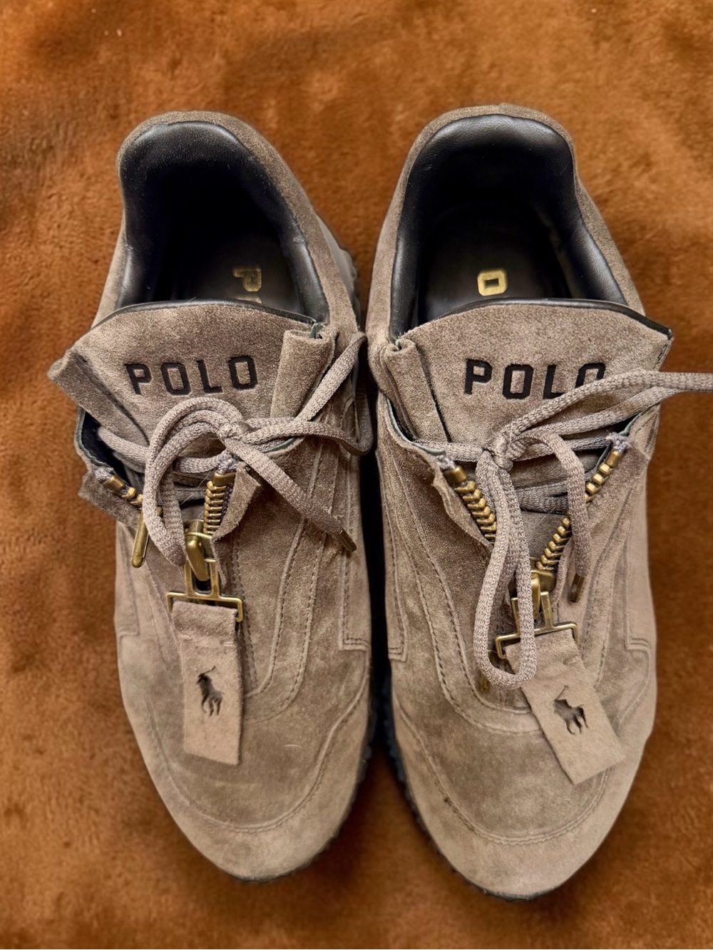 POLO Ralph Lauren Grayson Calf-Suede Zip Sneaker
